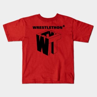 Wrestlethon 6 Black Logo Kids T-Shirt